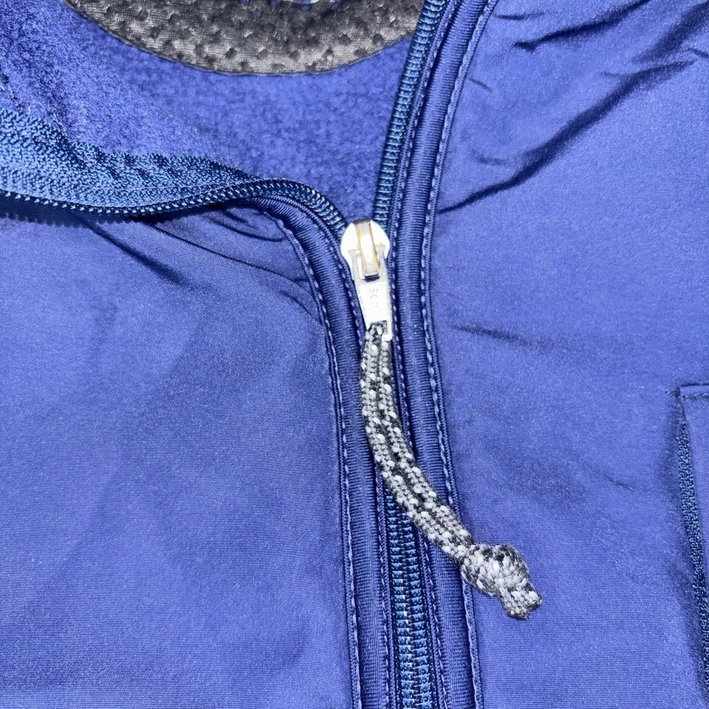 Chaps Fleece Jacket Men's Large Blue Full Zip Polyester Outdoor Hiking Y2K Coat - Picture 6 of 13